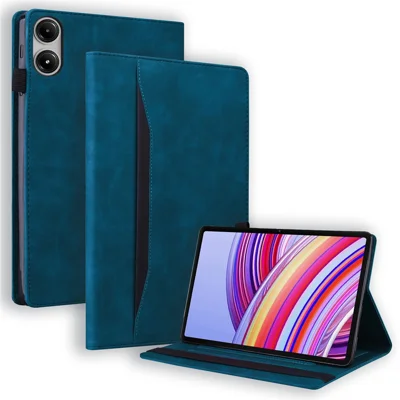 For Xiaomi Redmi Pad Pro / Redmi Pad Pro 5G / Poco Pad Case Card Slot PU Leather Stand Tablet Cover - Blue
