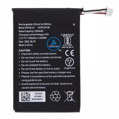 For Ingenico Link 2500 3.70V 1250mAh Rechargeable Li-Polymer Battery Assembly Part (Encode: P0750-LF) (Without Logo)