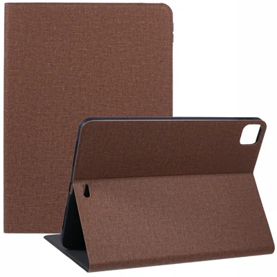 X-LEVEL Canvas Series For iPad Air 11 (2026) / (2025) / (2024) Case Cloth Texture Full Protection Leather Tablet Cover - Brown