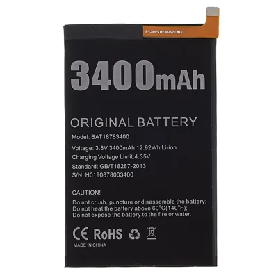 Voor Doogee Y8 3,80 V 3400 mAh oplaadbare Li-ion accu (code: BAT18783400) (zonder logo)