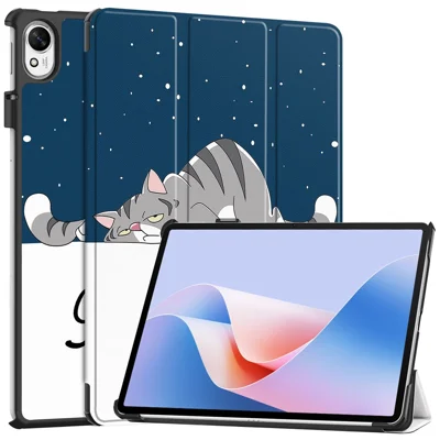 Canpay Huawei Matepad Air 11.5' Inç 2023 Uyumlu Kılıf Mavi Mikrofiber Astarlı Su