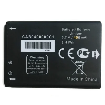 Para Alcatel One Touch 3.70V 400mAh Batería de Iones de Litio recargable Ensamblaje (Codificación: CAB0400000C1) (sin logotipo)
