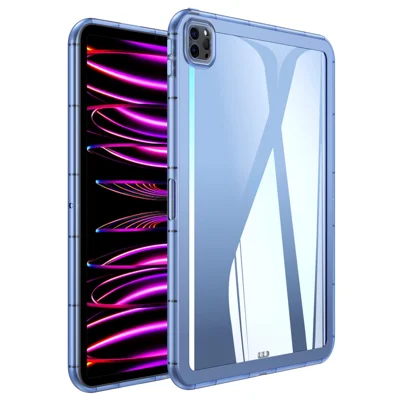 For iPad Pro 13 (2025) / 13 (2024) Case TPU Transparent Back Protective Tablet Cover - Blue