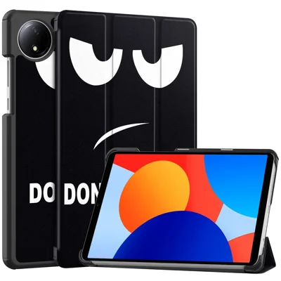 For Xiaomi Redmi Pad SE 4G 8.7 inch Stand Case Pattern Print Leather Tablet Cover - Don't Touch Me