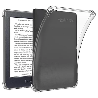 For Kobo Clara HD 6.0 Inch Clear Case Four Corner Protection Tablet TPU Cover