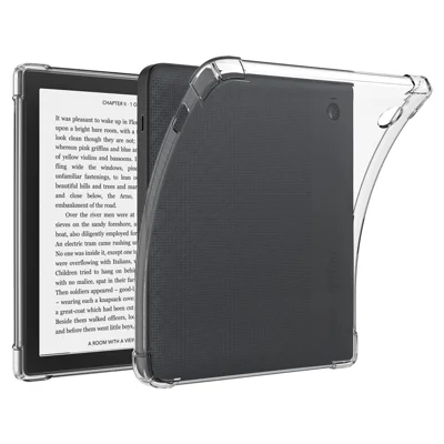 For Kobo Libra H2O Case Four Corner Shockproof Transparent Tablet TPU Cover