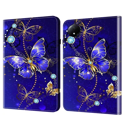 For Xiaomi Redmi Pad SE 4G 8.7 inch Case Pattern Printed Leather Tablet Cover with Card Slot - Butterfly