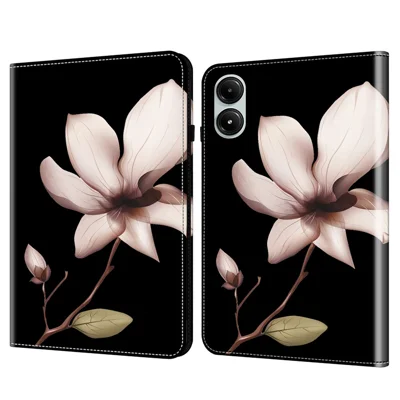 For Xiaomi Redmi Pad Pro Case Pattern Printed Leather Tablet Cover with Card Slot - Pink Flower