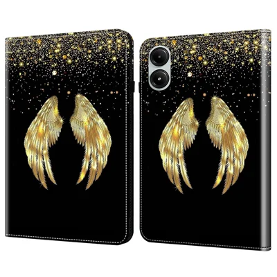 For Xiaomi Redmi Pad Pro Case Flip Stand Leather Tablet Cover Pattern Printed - Gold Wings