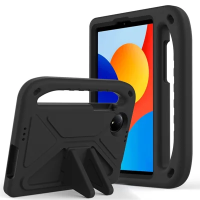 For Xiaomi Redmi Pad SE 4G 8.7 inch Case Hand Grip Kickstand Tablet EVA Cover - Black