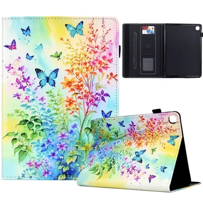 For iPad 10.2 (2020) / (2019) / iPad Air 10.5 inch (2019) / iPad Pro 10.5-inch (2017) Case Pattern Printing Tablet Cover - Flowers And Butterflies