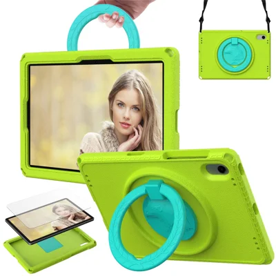 Eagle Pattern Kickstand Tablet Cover For Huawei MatePad SE 11 / Lenovo Tab M11 / Galaxy Tab S11 / S10 FE / S9 FE / S9 / S8 / S7 - Green