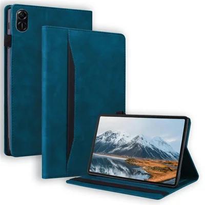 For Honor Pad X8b / Pad X8a Case PU Leather Business Folio Protective Tablet Cover Card Holder - Blue
