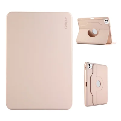 ENKAY For iPad Air 13 (2026) / (2025) / (2024) / Pro 12.9-inch (2018) / (2020) / (2022) / (2021) HAT PRINCE Stand Case TPU+PU Tablet Cover - Pink
