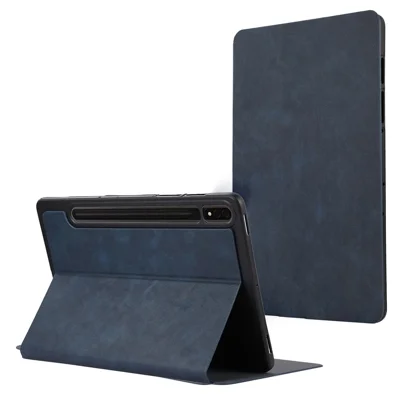 For Samsung Galaxy Tab S10+ Shockproof Case PU Leather Tablet Cover with Stand - Blue