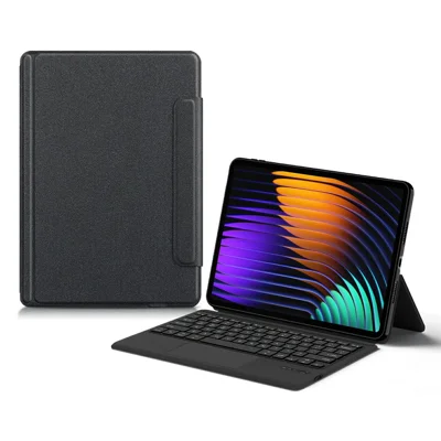 For Xiaomi Pad 7 Magnetic Leather Case + Touchpad Bluetooth-compatible Keyboard with Backlit