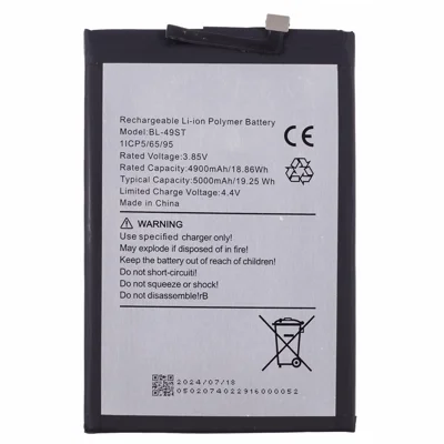 For TECNO Spark 10C 4G / Spark 10 Pro 3.85V 4900mAh Li-Polymer Battery Assembly Part (Without Logo) (Encode: BL-49ST)