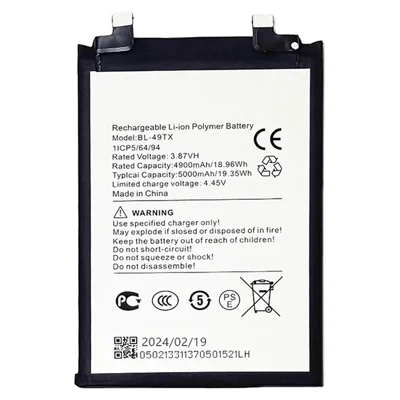 For Infinix Note 30 5G 3.87V 4900mAh Li-Polymer Battery Assembly Part (Without Logo) (Encode: BL-49TX)