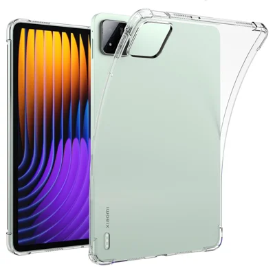For Xiaomi Pad 7 Pro  /  Pad 7 Case Four Corner Shockproof Clear Tablet TPU Cover