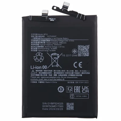 Voor Xiaomi Redmi Turbo 3 5G / Xiaomi Poco F6 5G 3,91 V 4880 mAh Li-polymeer accu-assemblageonderdeel (zonder logo) (code: BP52)