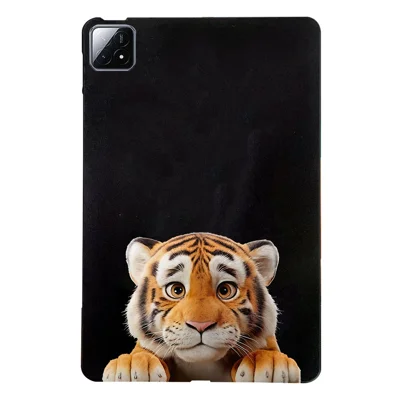 For Xiaomi Pad 6S Pro 12.4 Case Pattern Printing Slim TPU Tablet Protective Cover - Little Tiger