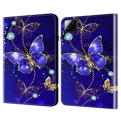 For Xiaomi Poco Pad X1 / Pad 8 Pro / Pad 8 / Pad 7 Pro / Pad 7 Case Pattern Printed Leather Tablet Cover with Card Slot - Butterfly