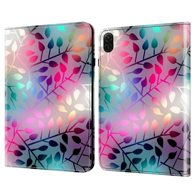 For Honor Pad X8b / Pad X8a Case Flip Stand Leather Tablet Cover Pattern Printed - Maple Leaf
