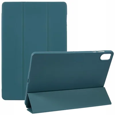 For Honor Pad X8b / Pad X8a Case PU Leather+Silicone Tri-Fold Stand Tablet Cover - Blackish Green