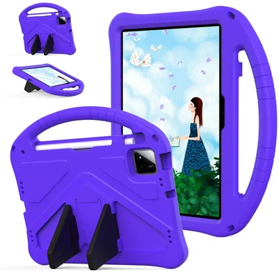 For Xiaomi Poco Pad X1 / Pad 8 Pro / Pad 8 / Pad 7 Pro / Pad 7 Case EVA Tablet Cover with Ergonomic Handle and Foldable Kickstand - Purple