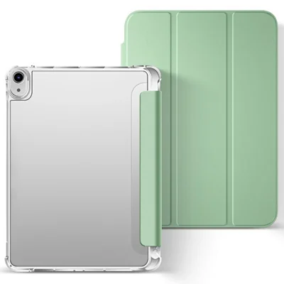 Bulk Purchasing For iPad Air (2022)  /  (2020) Case Clear Anti Drop Auto Wake  /  Sleep PU Leather Tablet Cover - Green