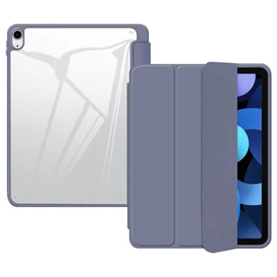 Bulk Purchasing For iPad Air (2022)  /  (2020) Case Clear Anti Drop Auto Wake  /  Sleep PU Leather Tablet Cover with Pen Slot - Purple