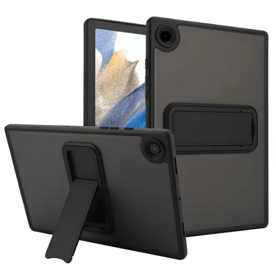 For Samsung Galaxy Tab A8 10.5 (2022) / (2021) Case with Kickstand TPU + PC Skin-Touch Tablet Cover - Black