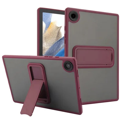 For Samsung Galaxy Tab A8 10.5 (2022) / (2021) Case with Kickstand TPU + PC Skin-Touch Tablet Cover - Wine Red