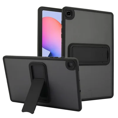 Tablet Case with Kickstand For Samsung Galaxy Tab S6 Lite (2024) / (2022) / (2020) TPU + PC Skin-touch Cover - Black