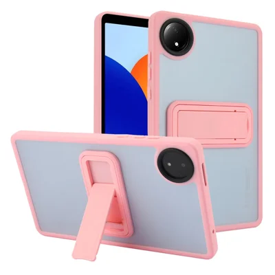 For Xiaomi Redmi Pad SE 4G 8.7 inch Case with Kickstand TPU + PC Skin-Touch Tablet Cover - Pink