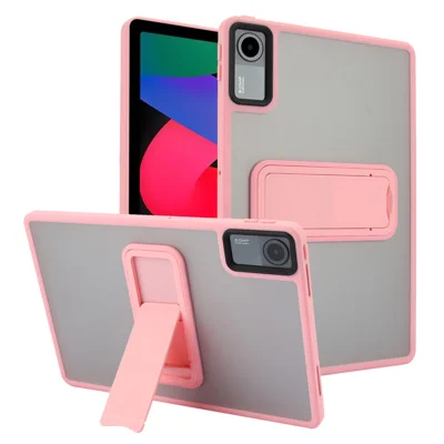 For Xiaomi Redmi Pad SE Case with Kickstand TPU + PC Skin-Touch Tablet Cover - Pink