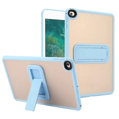 For iPad mini (2019) 7.9 Inch / mini 4 Case with Kickstand TPU + PC Skin-Touch Tablet Cover - Baby Blue