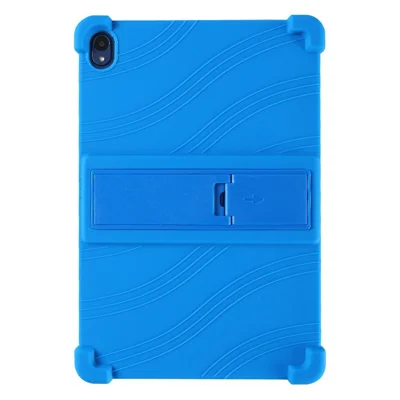 For Walmart Onn 10.1 inch (2024) Silicone Case with Kickstand Rugged Protective Cover - Dark Blue