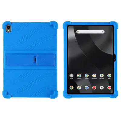 For Walmart Onn 11 inch Tablet Pro (2024) Silicone Case with Kickstand Rugged Protective Cover - Dark Blue
