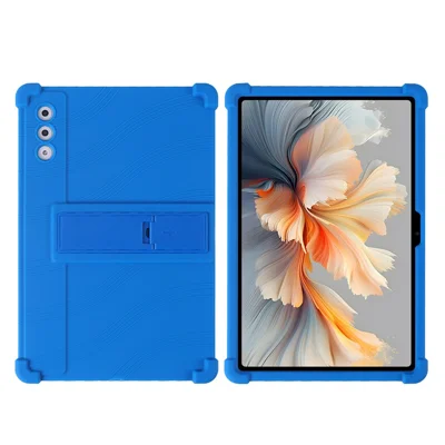 Etui z silikonu PC z podstawką do Lenovo Yoga Tab Plus / Pad Pro AI, wytrzymała ochronna obudowa - ciemnoniebieska