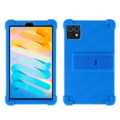 Capa Ajustável com Suporte para Teclast M50 Mini, Capa Protetora de Silicone para Tablet - Azul Escuro