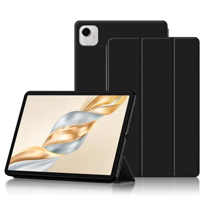 For Honor Pad X9 Pro Case PU Leather TPU Back Trifold Stand Tablet Cover - Black