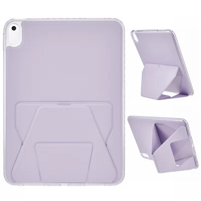Tablet Case For iPad 10.2 (2021)  /  (2020)  /  (2019)  /  Air 10.5 inch (2019) TPU PU Leather Kickstand Cover - Purple