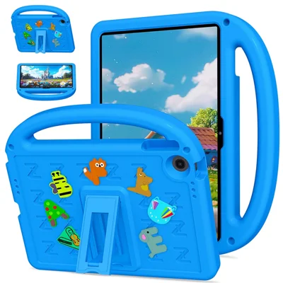 Voor Lenovo Tab 10,1 (2025) TB-311XU / Tab TB311FU Standhoes EVA + PC Tablet Beschermhoes met Schouderriem - Blauw