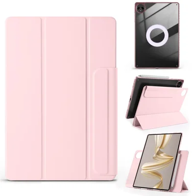 For Huawei MatePad Pro 12.2 (2025) / 12.2 (2024) Case Folding Stand Magnetic Leather Tablet Cover - Pink