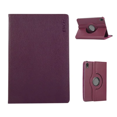ENKAY HAT PRINCE For iPad mini (2024) / iPad mini (2021) Tablet Case   Litchi Texture PU Leather Cover Stand - Dark Purple