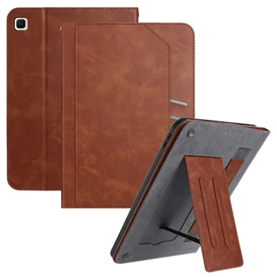 Stand Case for Samsung Galaxy Tab S6 Lite (2024) / (2022) / (2020) Auto Wake / Sleep PU Leather Tablet Cover with Wallet / Hand Strap - Coffee