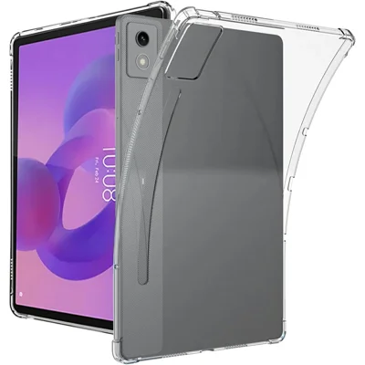 Fodral till Lenovo Idea Tab Pro, fyrkantskydd, chockabsorberande, klart plastfodral i TPU