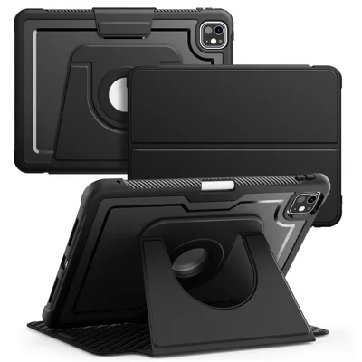 For iPad Pro 11 (2025) / 11 (2024) Tablet Case Detachable PC + TPU + PU Leather Flip Cover - Black