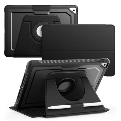 Tablet Case for iPad 10.2 (2021) / (2019) / (2020) / Pro 10.5-inch (2017) / Air 10.5 inch (2019) Detachable PU Leather Flip Cover - Black